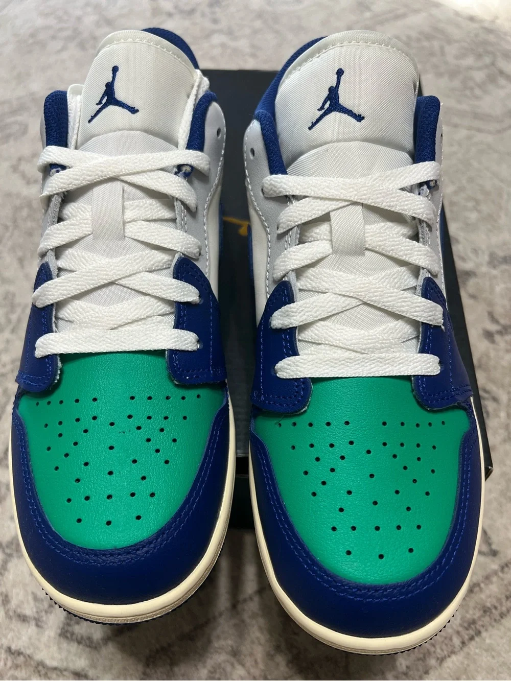 Air Jordan 1 Low Sail/ Deep Royal Blue 8 Women’s size or 6.5 Youth
